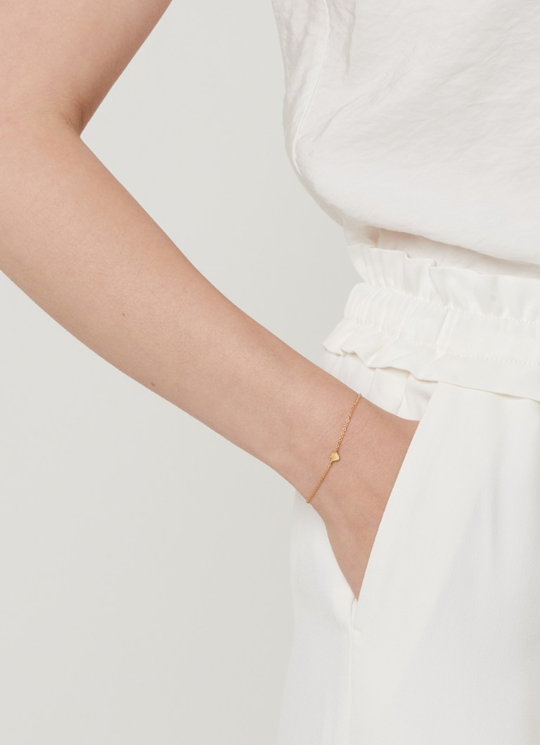 Pernille Corydon Heart switch bracelet gilt