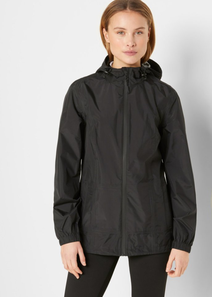 Ultraleichte Regenjacke mit integrierter Tasche zum Verstauen