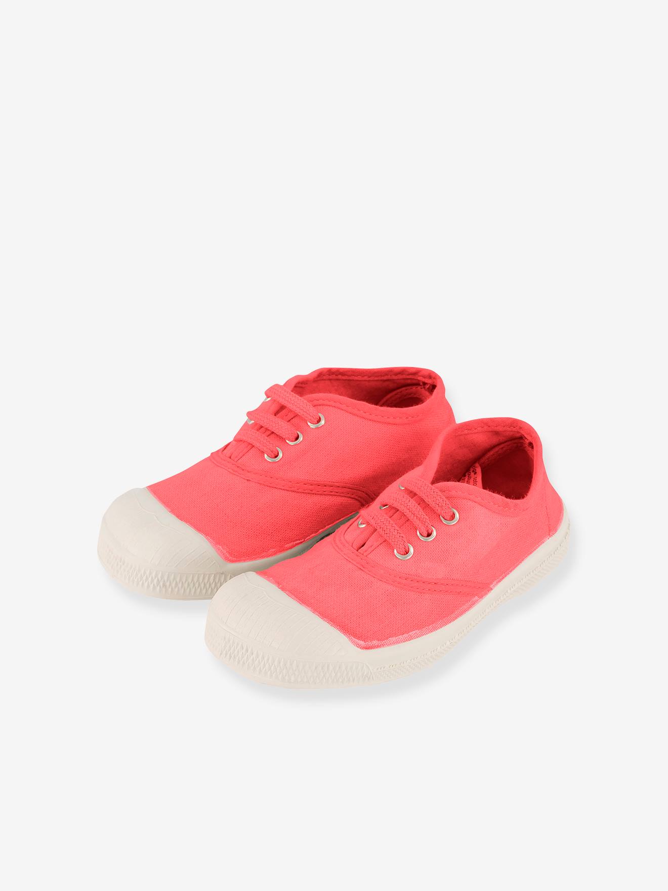Tennis à lacets coton enfant BENSIMON® rose