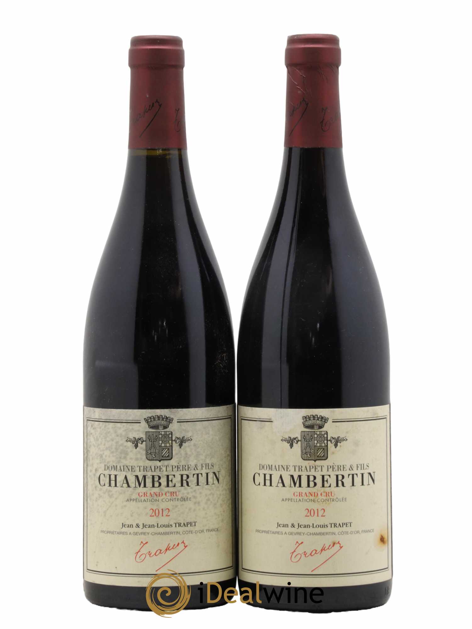 Chambertin Grand Cru Domaine Trapet  2012 - Lot de 2 Bouteilles