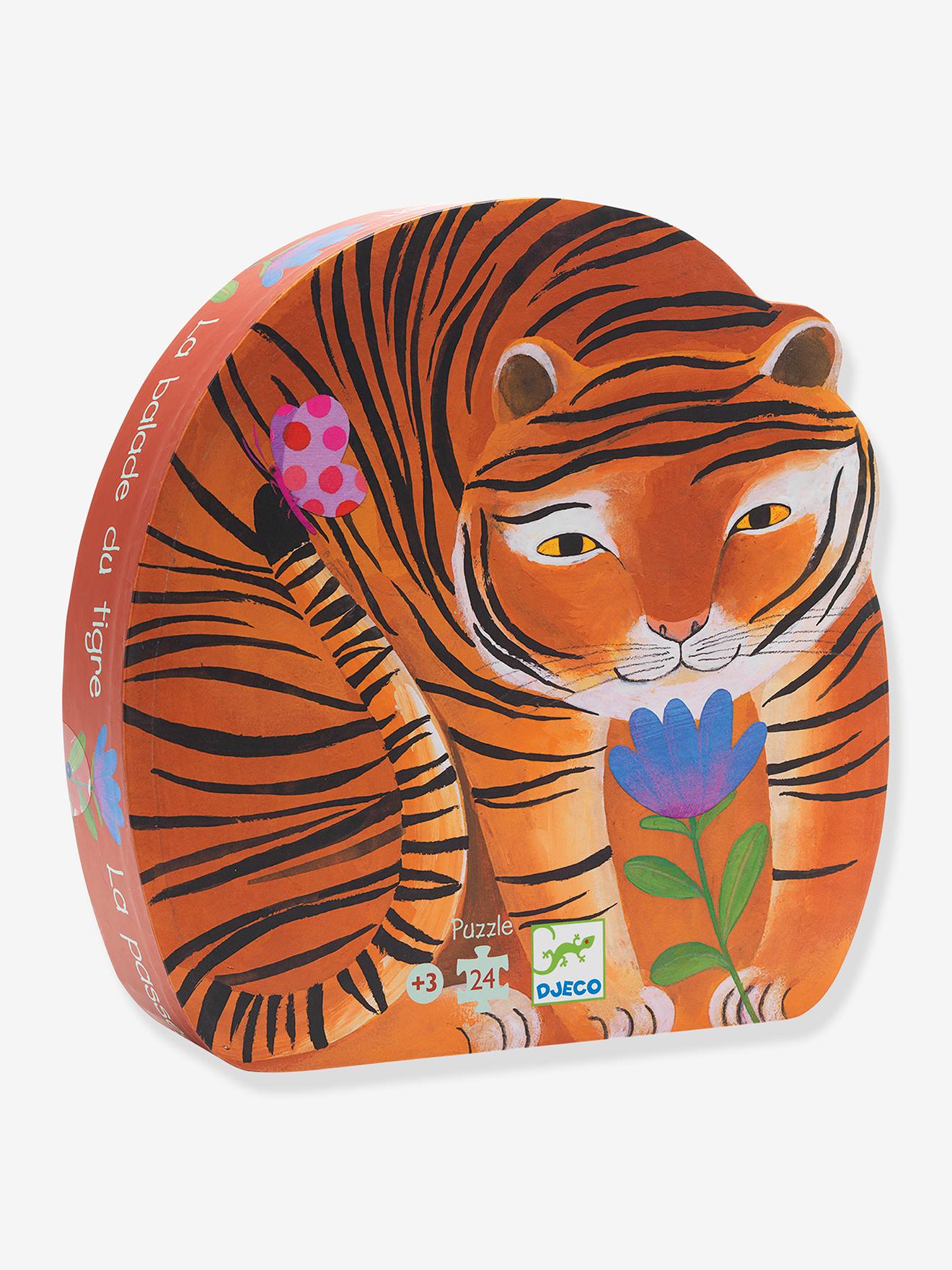 Djeco Puzzle, 24 Teile TIGER AUF WANDERSCHAFT DJECO FSC MIX - orange