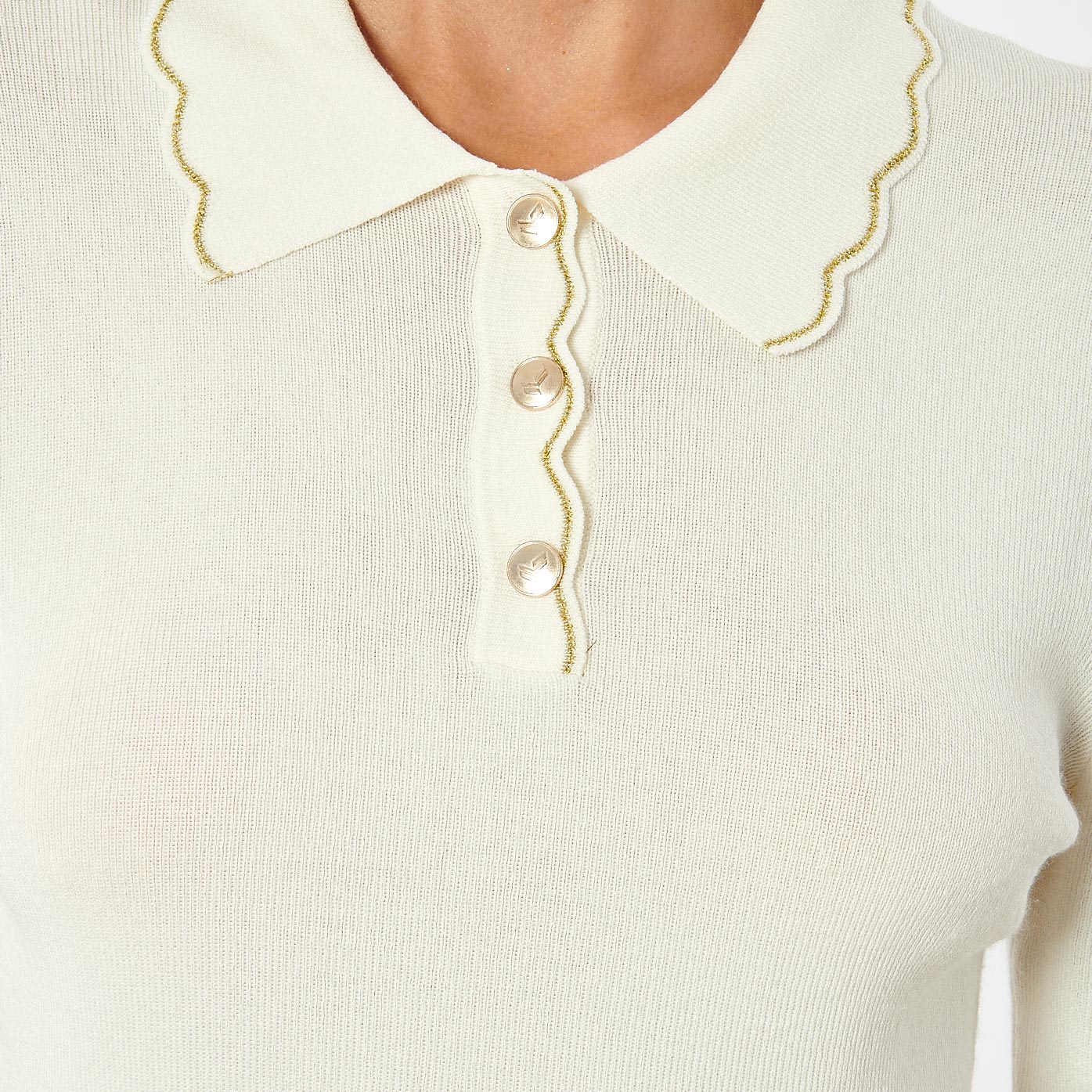LUBER  Polo blanc femme