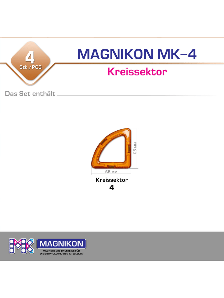 MAGNIKON Magnetische Bausteine MK-4 Kreissektor- ab 3 Jahren günstig kaufen onesize