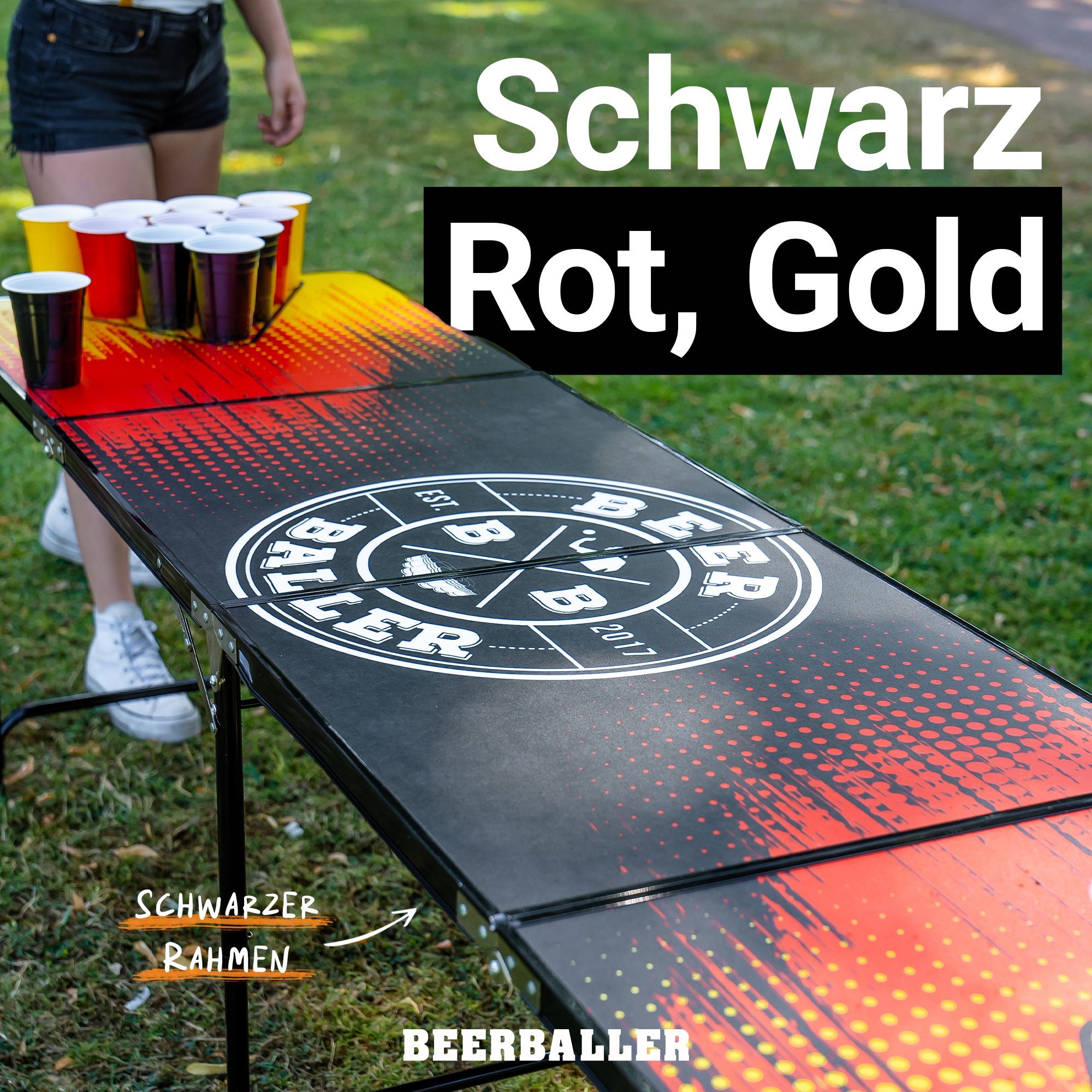 BeerBaller Klapptisch BEERBALLER® Deutschland Beer Pong Tisch