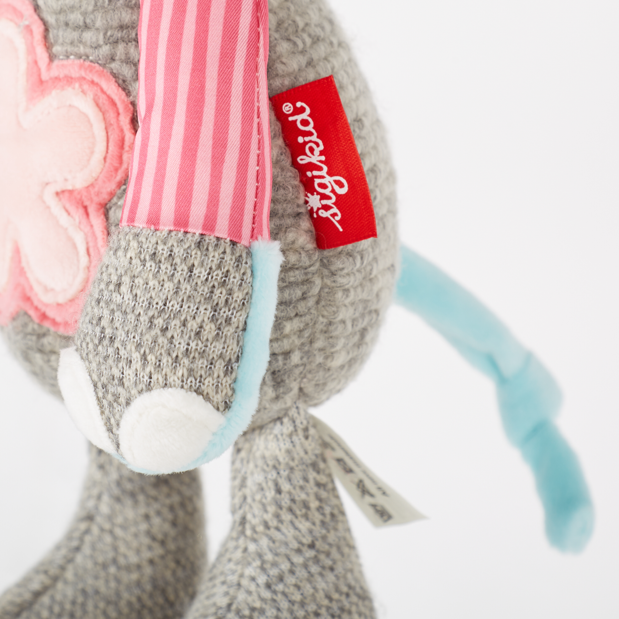 Kuscheltier Elefant rosa,  Patchwork Sweety