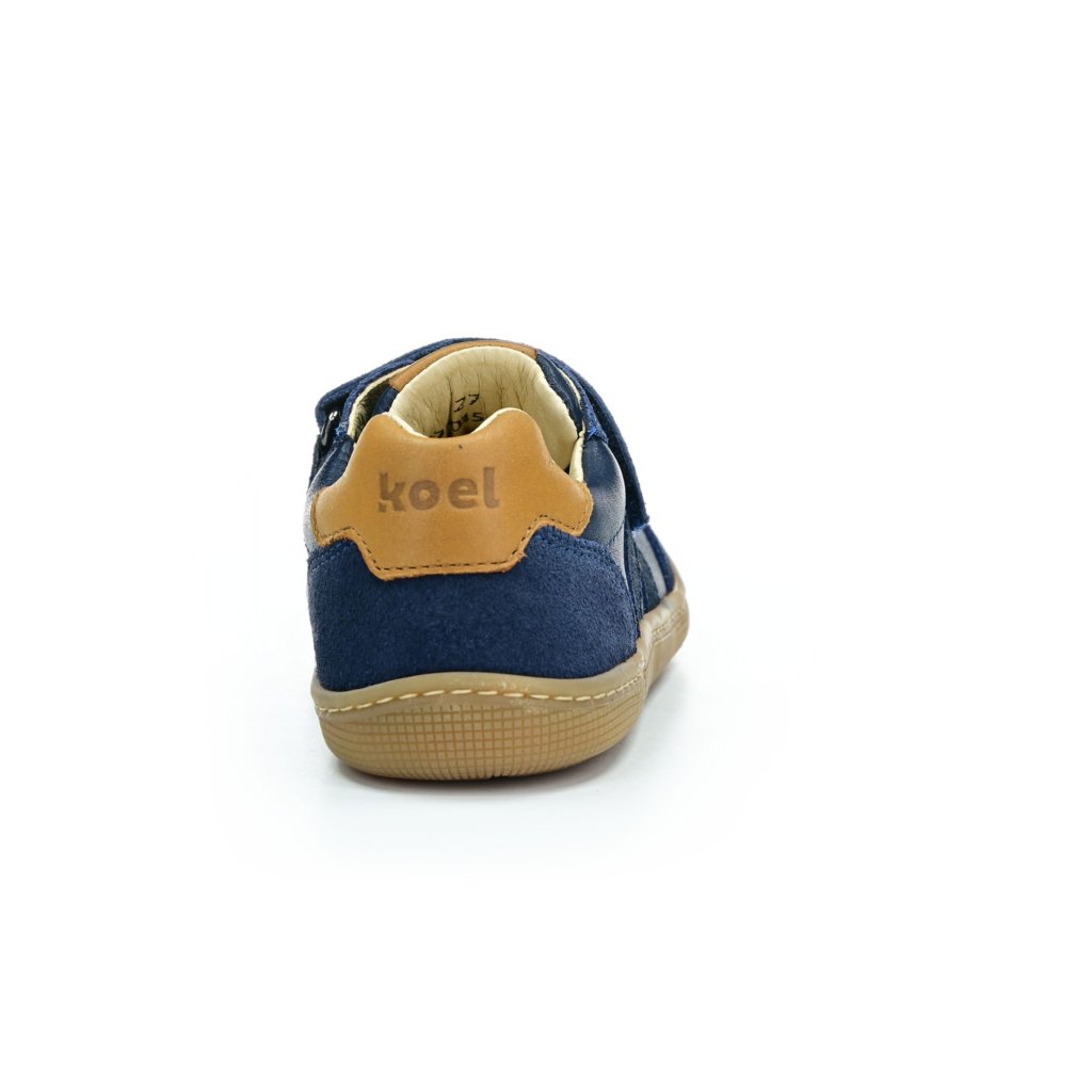 Koel4kids Dylan Suede Blue Barfußsneakers aus Leder 07M045.101-110