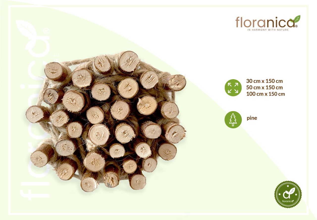 Pemicont Floranica Rankhilfe Rankgitter für Kletterpflanzen Länge 200cm Breite 50cm Naturweide Ökologische Schnur und Jutesack Stütze für Rosen Kletterpflanzen Gemüse Reben
