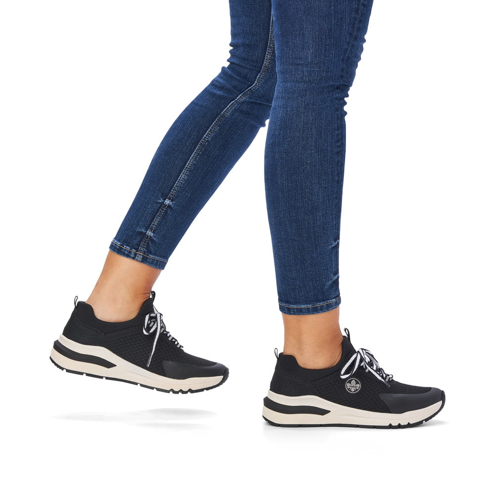 Rieker Damen Slipper nachtschwarz