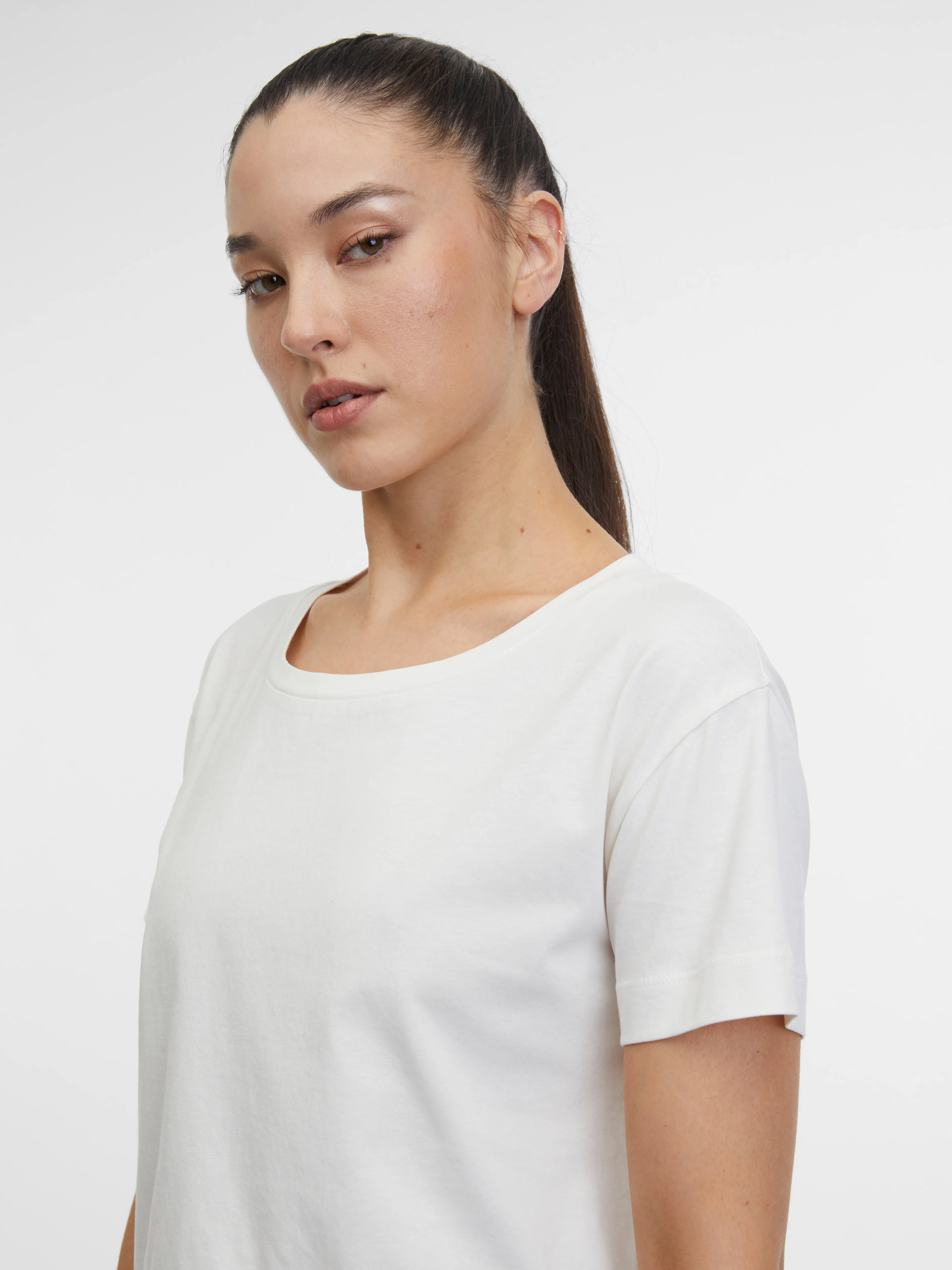 Cremefarbenes Damen-T-Shirt ORSAY