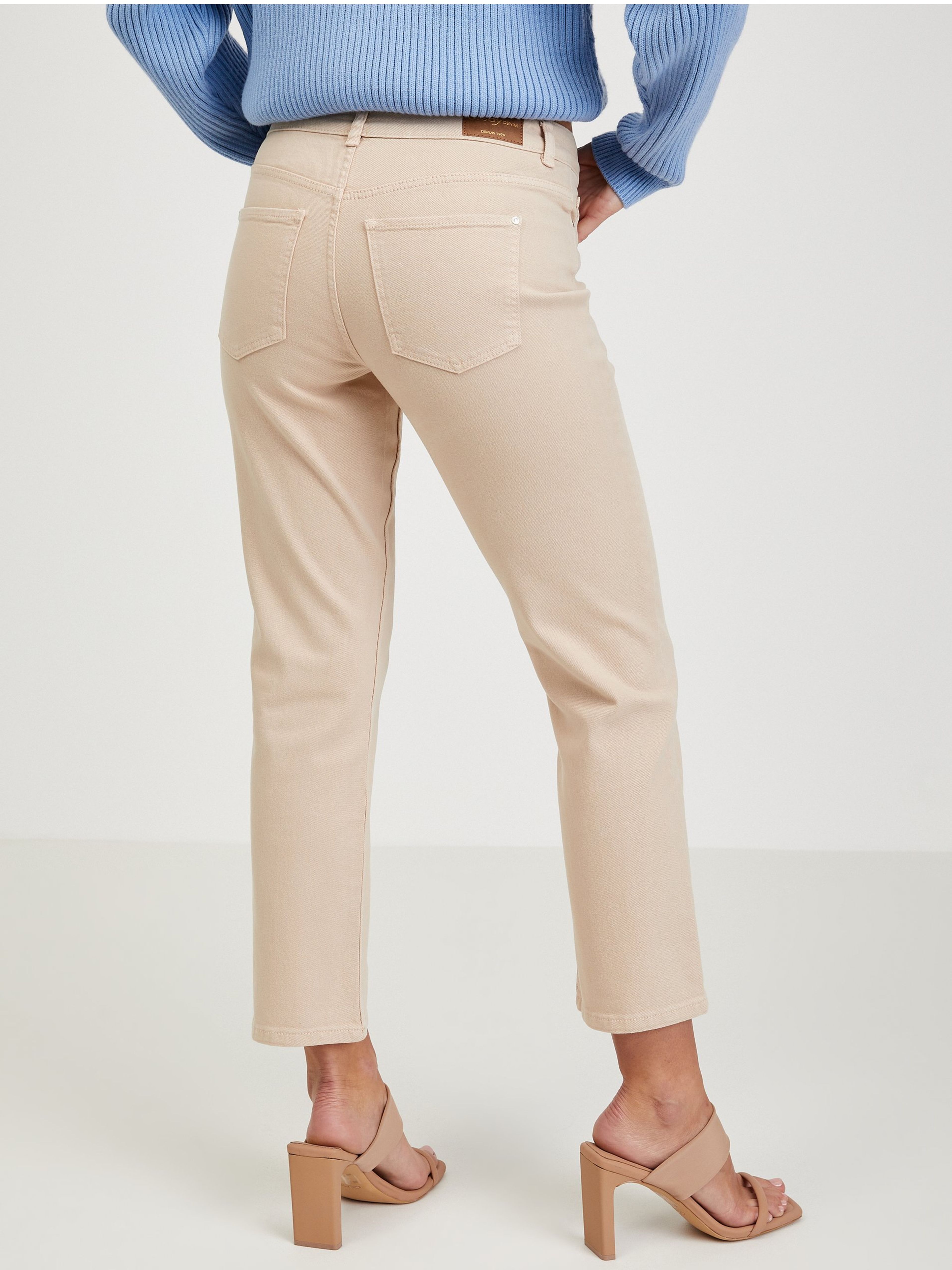 Beigefarbene Damenjeans Straight Fit ORSAY