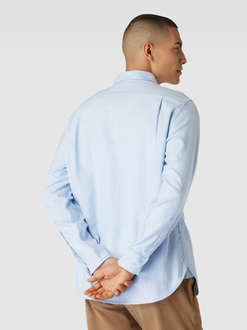 Freizeithemd mit Button-Down-Kragen in bleu