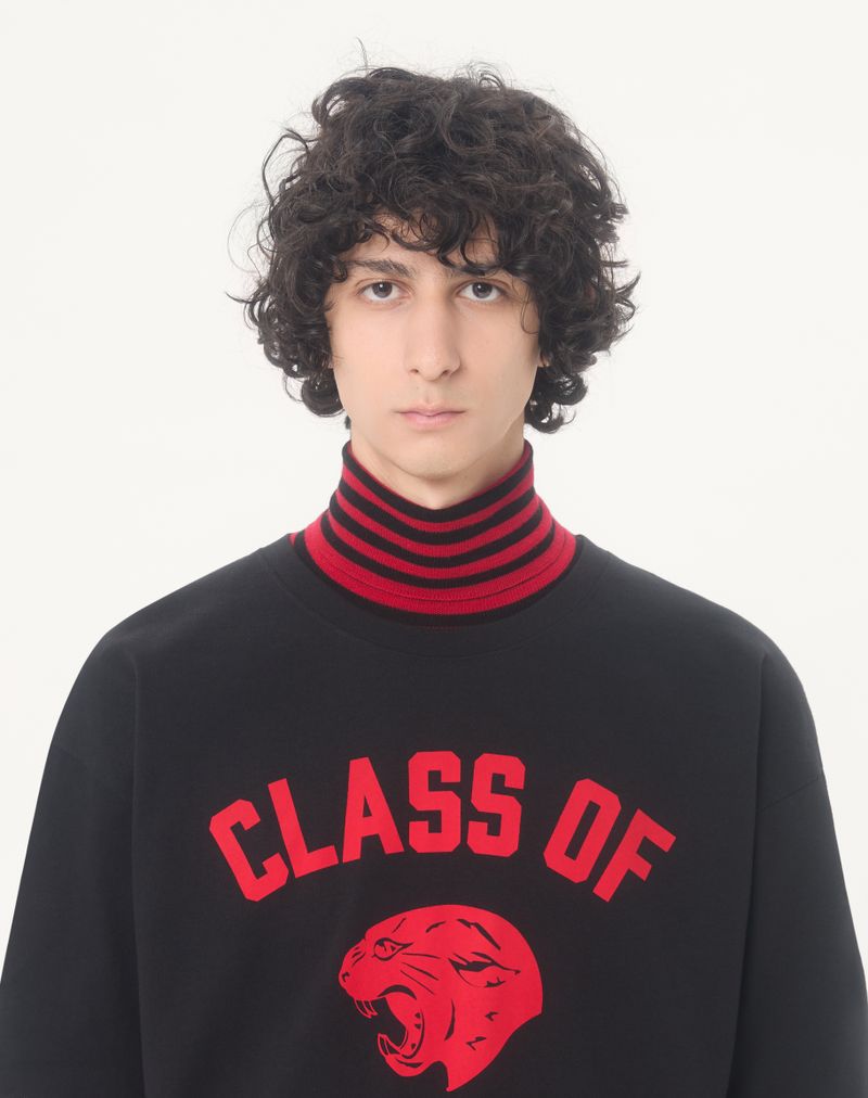 Valentino bomulds-T-shirt med panterprint