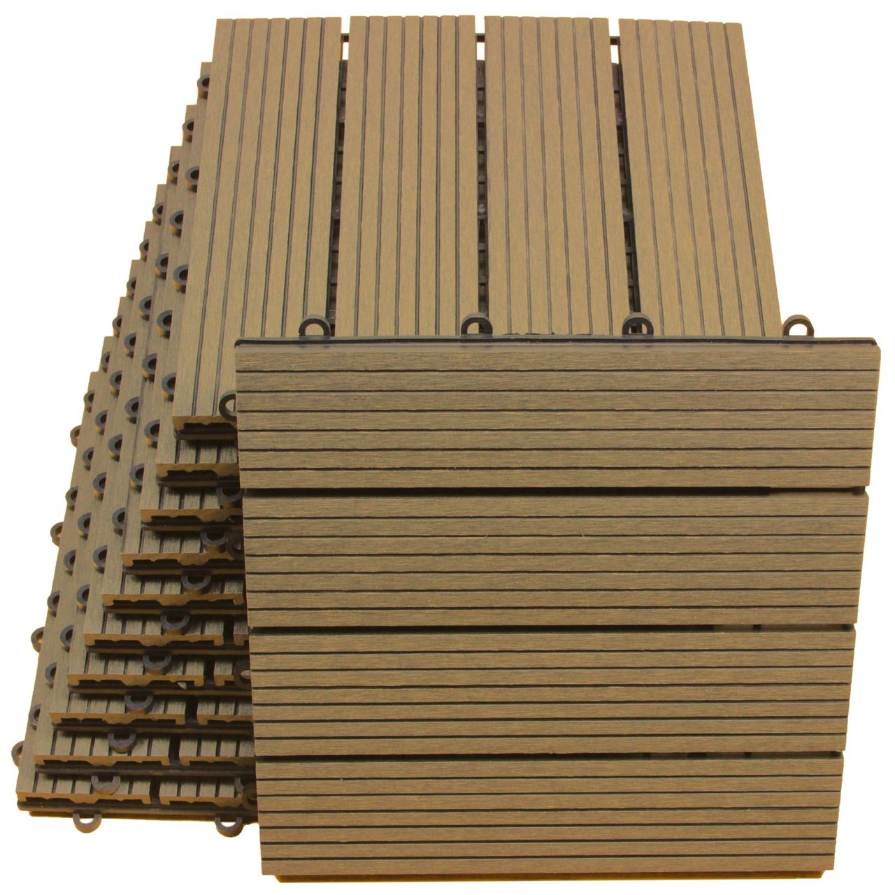 TOP MULTI WPC Fliesen 30 x 30cm braun Standard 1 m²