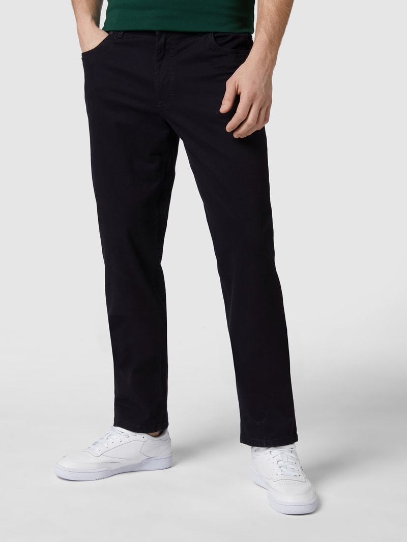 Regular Fit Stoffhose mit Stretch-Anteil Modell 'Perfetto' in marineblau