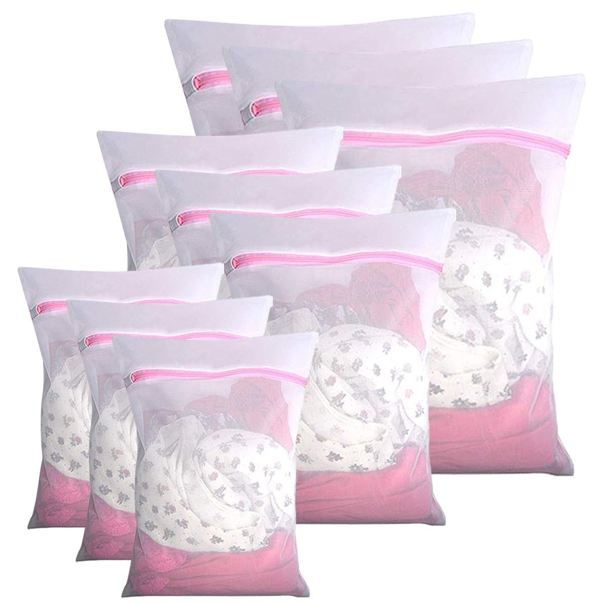 FeelGlad Wäschenetz Netz-Wäschesack-9er-Pack Reise-Organisationstasche für Kleidung