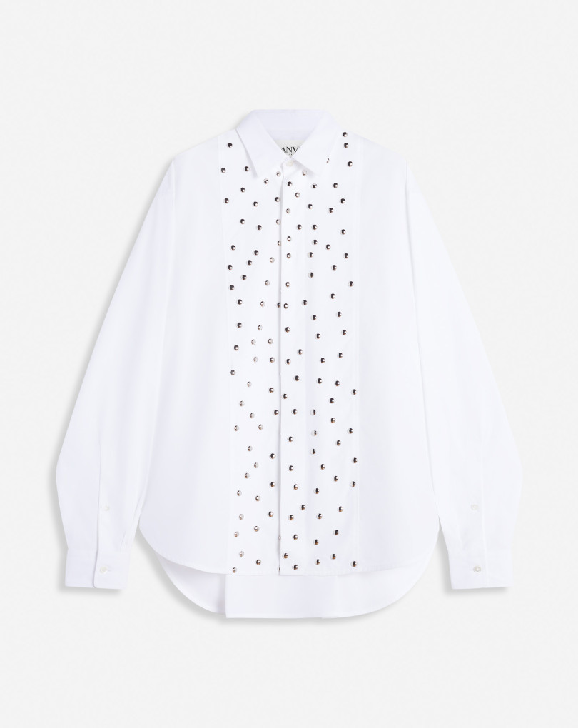 CHEMISE AMPLE À PLASTRON CLOUTÉ
