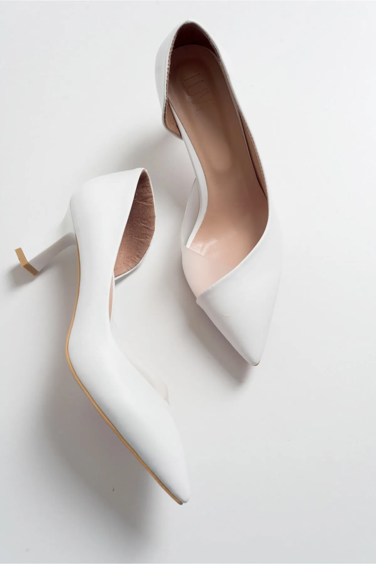 LuviShoes  353 Damenschuhe mit weißem Hautabsatz