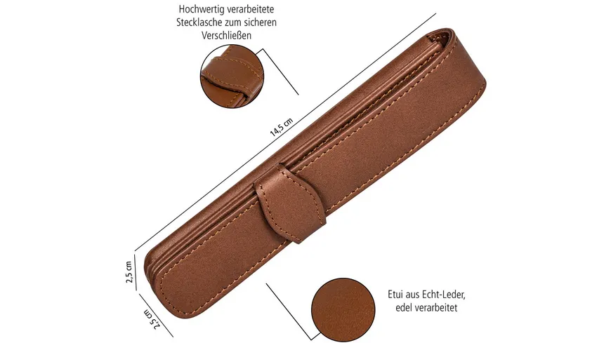 ONLINE Lederetui classic brown für 1 Stift