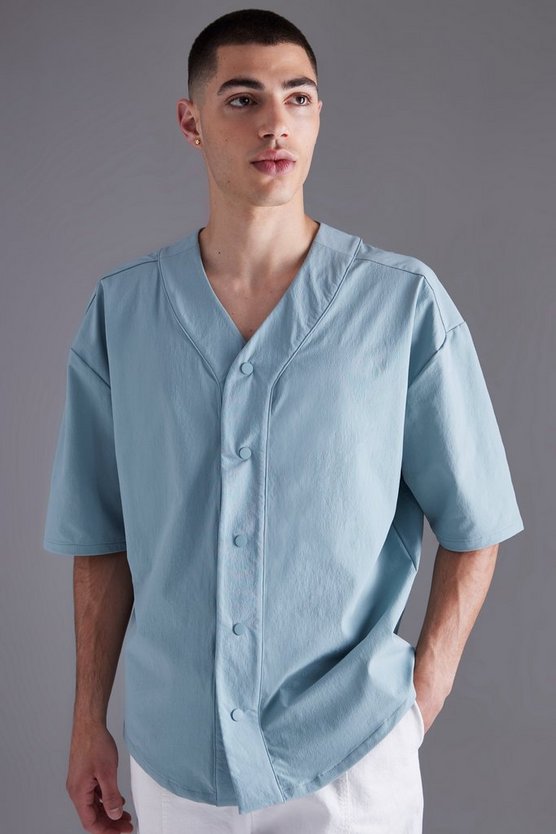 Kurzärmliges Nylon Baseball-Hemd
