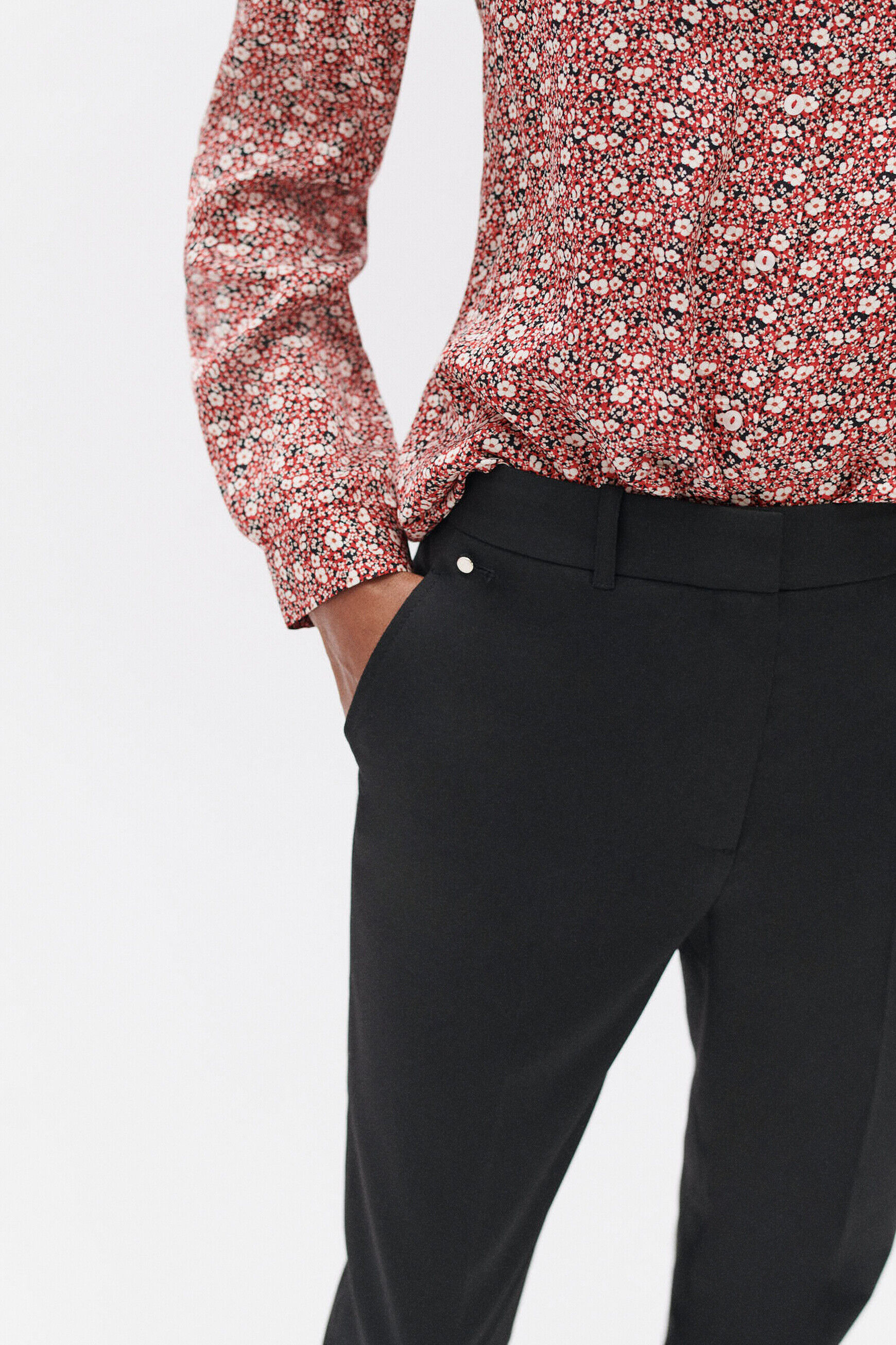 Pantalon pcesar noir femme