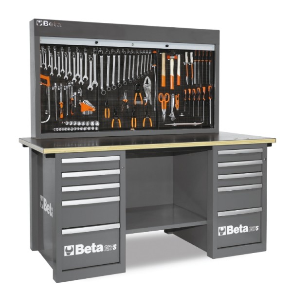 Banc de lucru Beta 057001206 Mastercargo, 5 sertare - Gri 243 kg