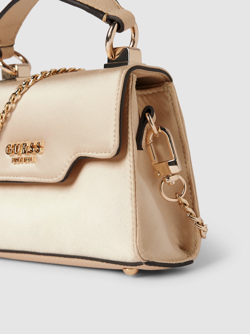 Handtasche mit Label-Details Modell 'VELINA' in gold