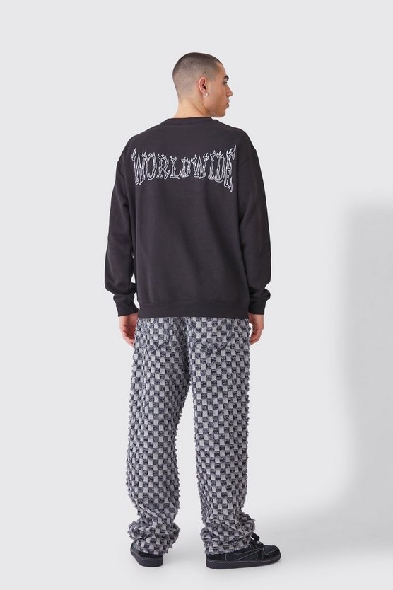 Oversize Worldwide Sweatshirt mit Print