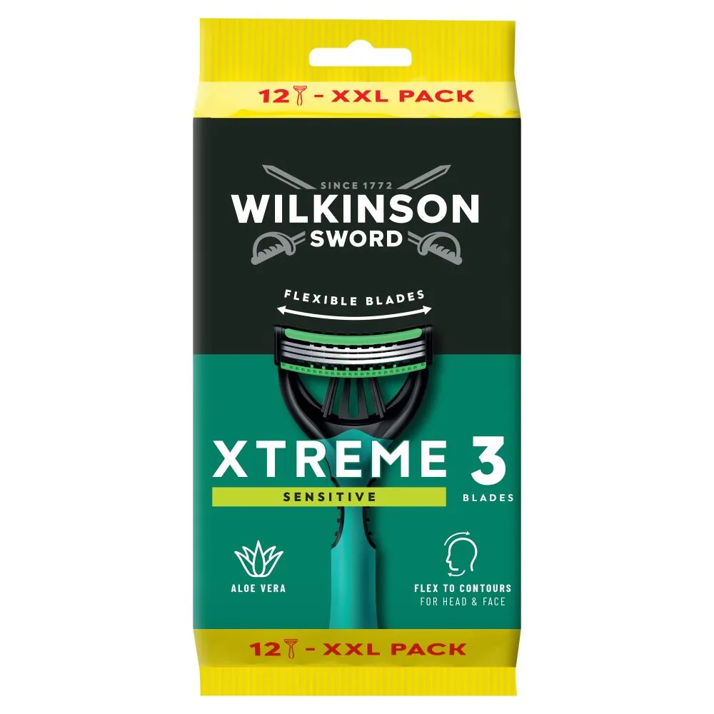 Wilkinson Xtreme3 sensitive komfort vienkartiniai skustuvai