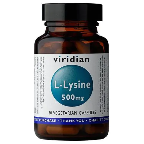 Viridian L-lysin 500 mg 30 kapsler