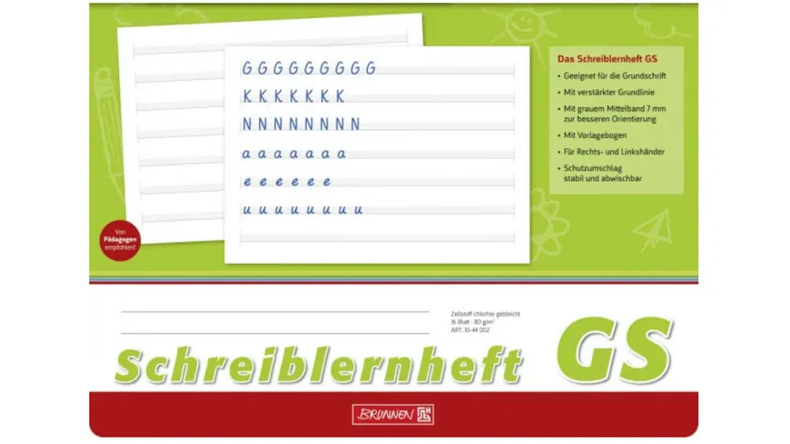 BRUNNEN Schreiblernheft A4 GS quer