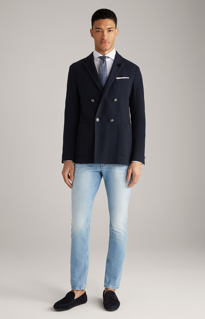 Sakko Lenderson in Navy strukturiert
