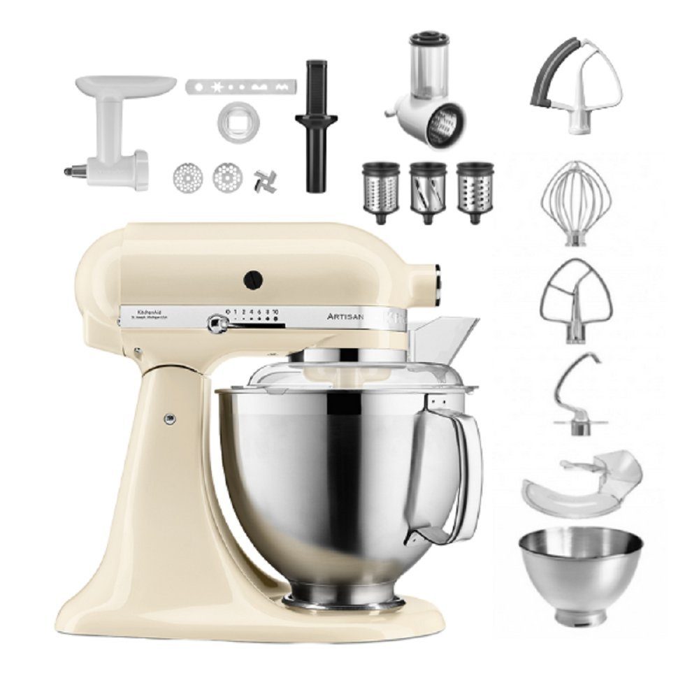 KitchenAid Küchenmaschine KitchenAid 4,8 L 5KSM185 Artisan Küchenmaschine Allrounderset
