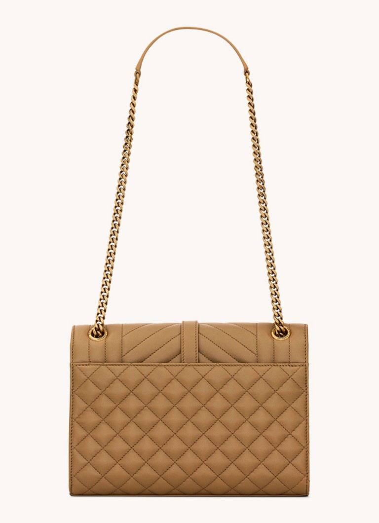 Borsa a tracolla media Saint Laurent Envelope in pelle di agnello trapuntata