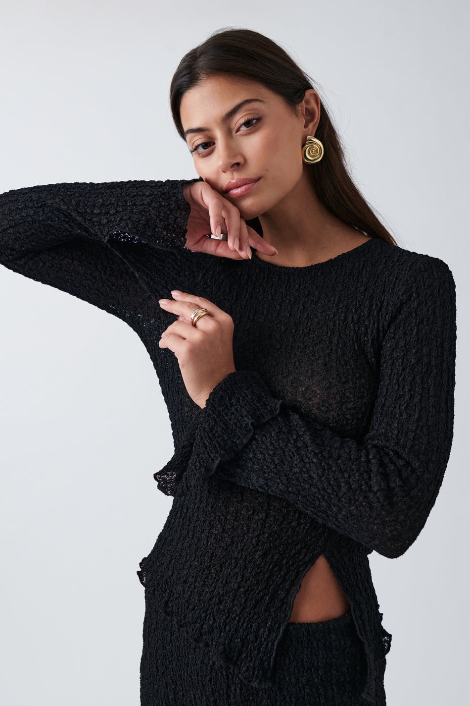 Lace asymmetric top