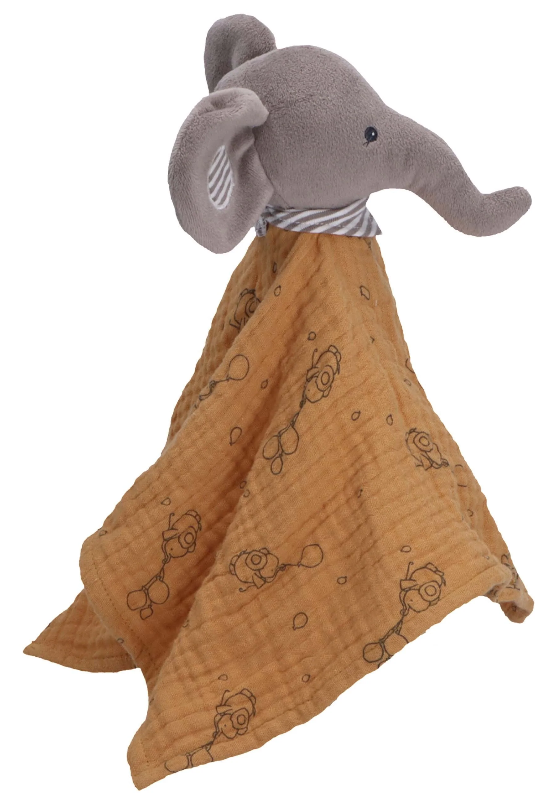 Kuscheltuch Elefant Eddy aus Musselin, rost