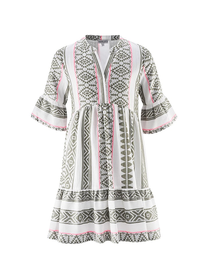 happy girls by Eisend Kleid in Weiß/ Grün/ Rosa günstig kaufen