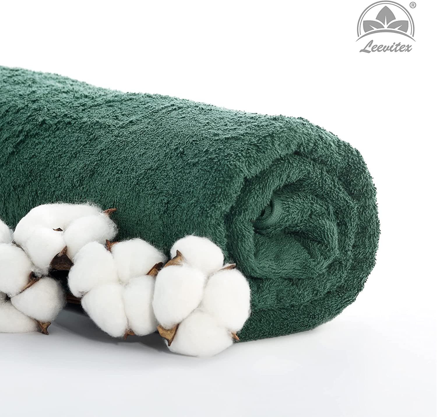leevitex® Handtuch Frottee 4er Set, 50 x 100 cm, hochwertig verarbeitet & fusselfrei