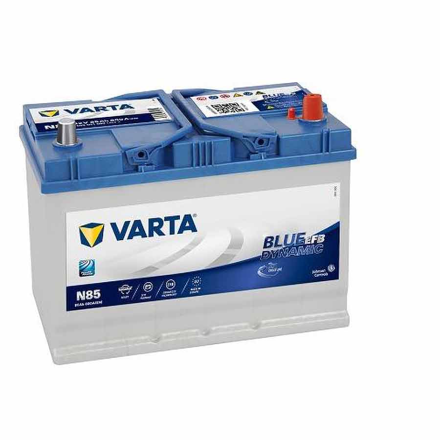 VARTA Blue Dynamic EFB Autobatterie, JIS, 585 501 080, 85 Ah, 800 A - ATU