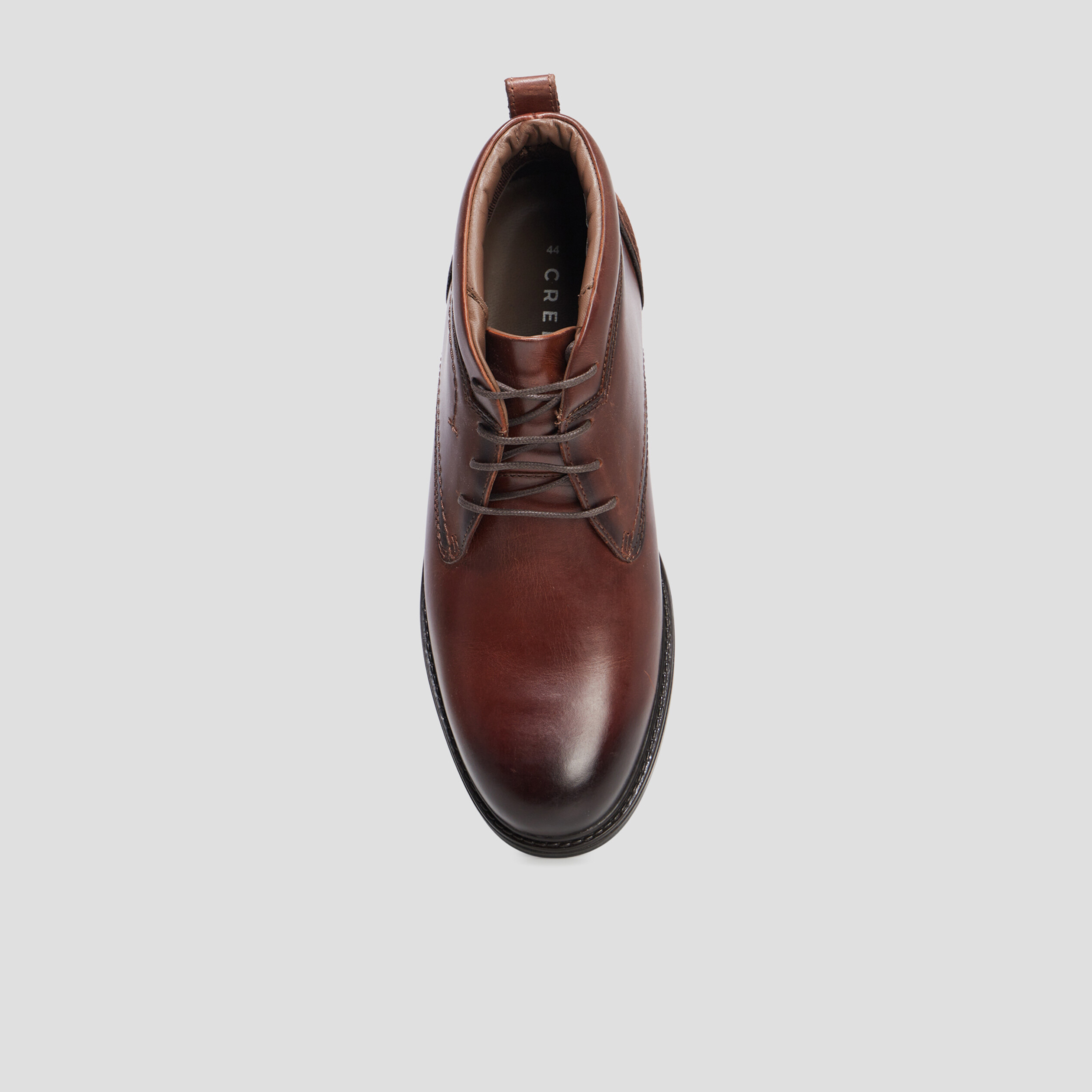Bottines à lacets en cuir Creeks Brownie marron homme | La Halle