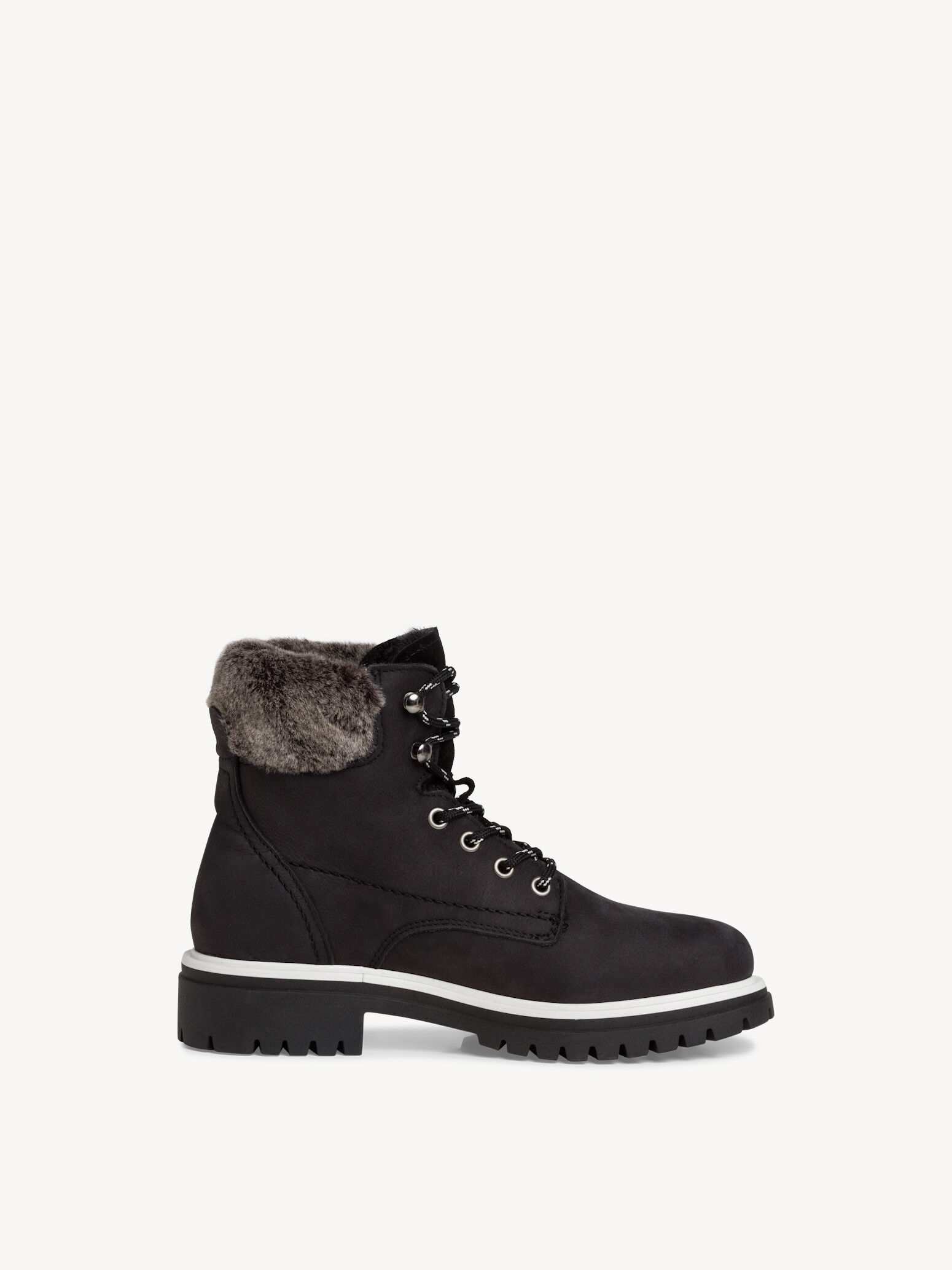 Bottine en cuir - noir doublure chaude