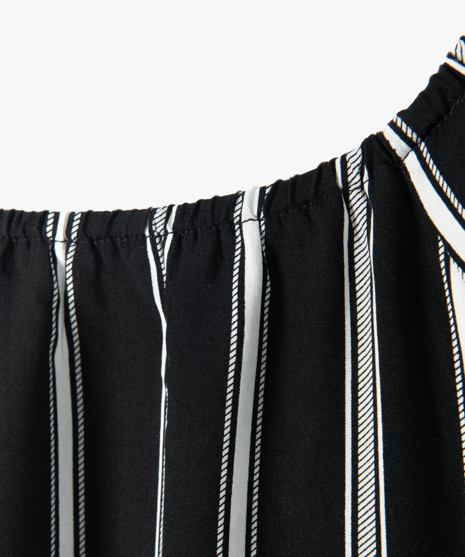 Chemise fille à col Bardot et manches courtes raye | GEMO