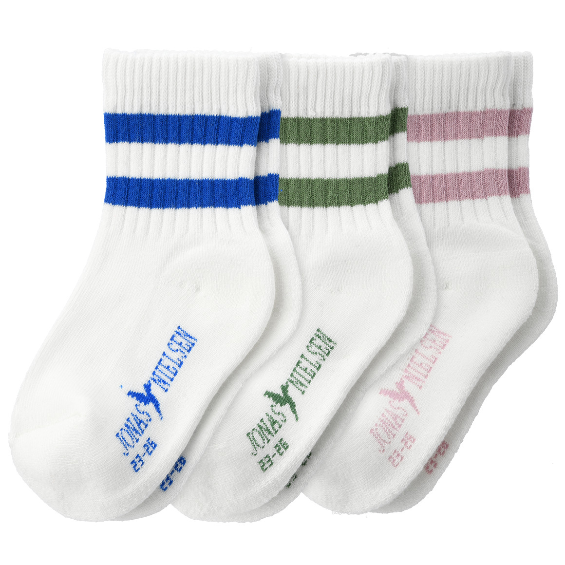3 Paar Kinder Sportsocken mit Streifen