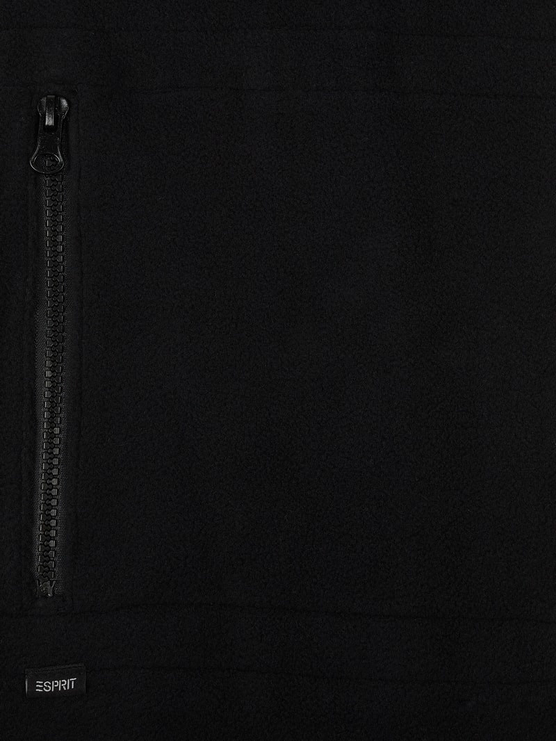 Schal auf Fleece in schwarz