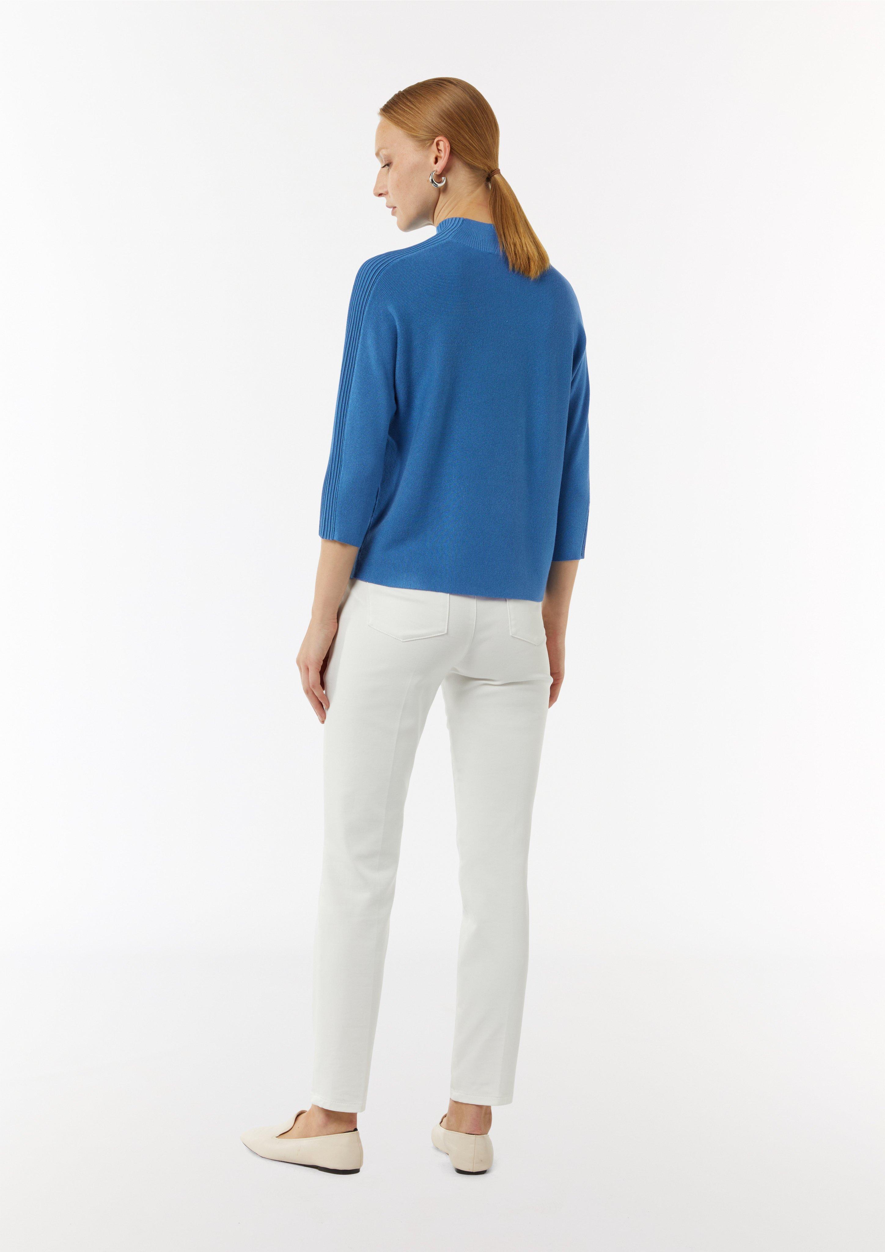 Feiner Strickpullover mit Turtleneck - royalblau