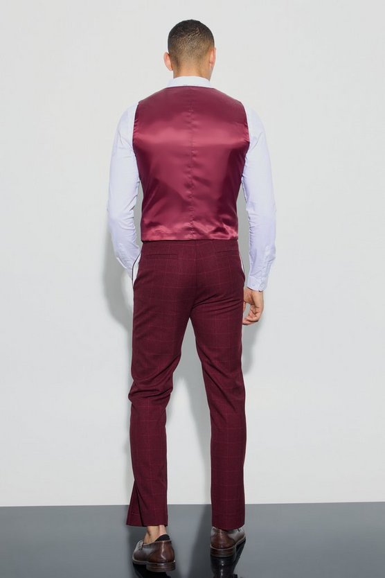 Karierte Hose mit geradem Bein