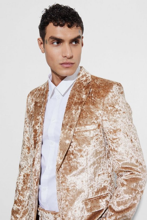 Skinny Blazer aus Samt