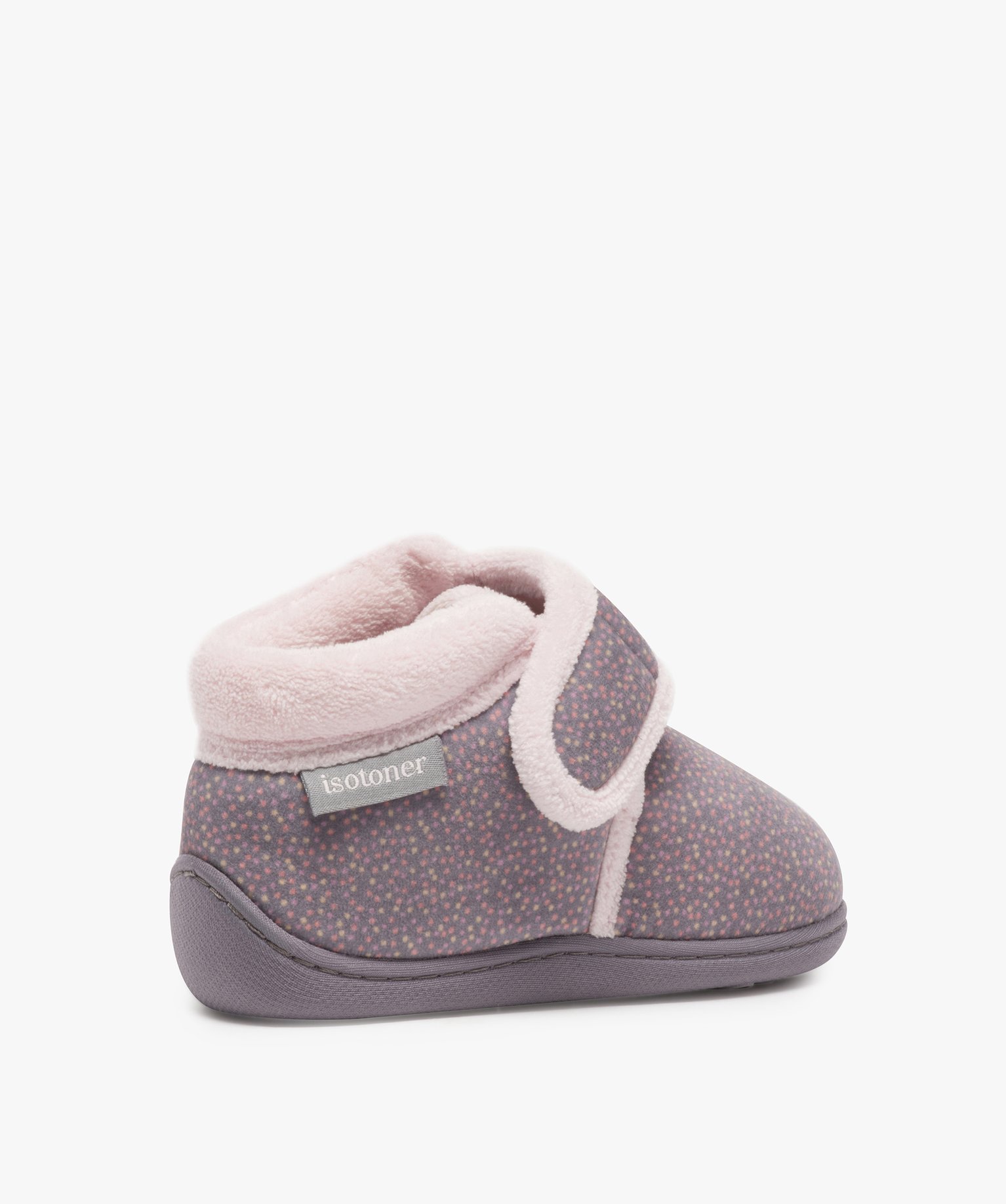 Chaussons fille bottillons à scratch - Isotoner violet | GEMO