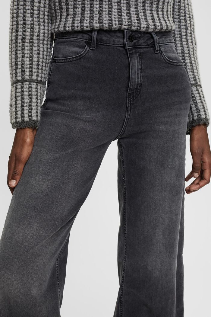 High-Rise-Jeans mit weitem Bein