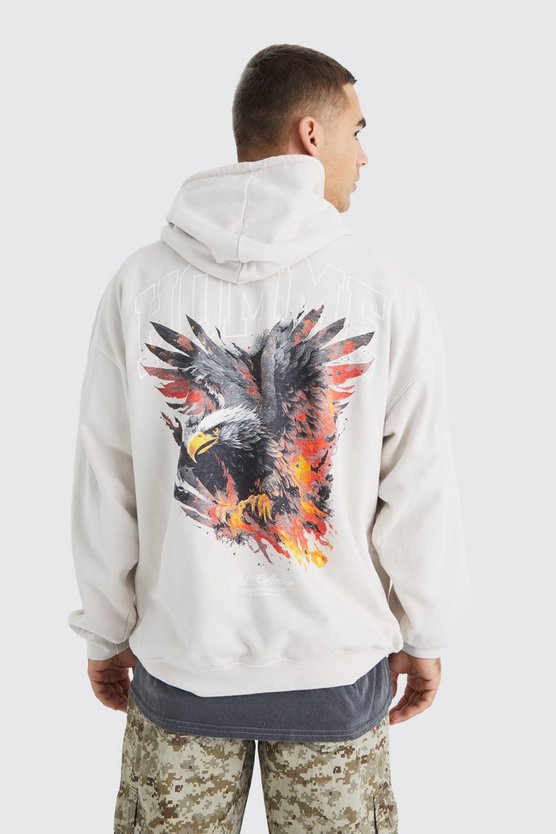 Oversize Hoodie mit Homme-Print