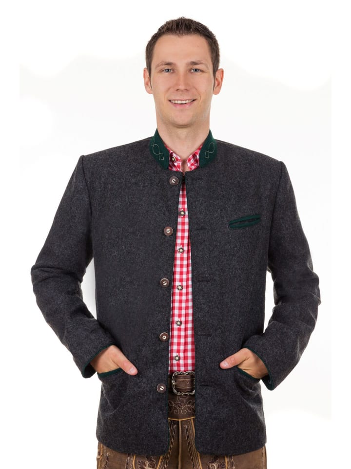 Edelnice Edelnice Trachtenjanker Xaver in anthrazit günstig kaufen 3XL